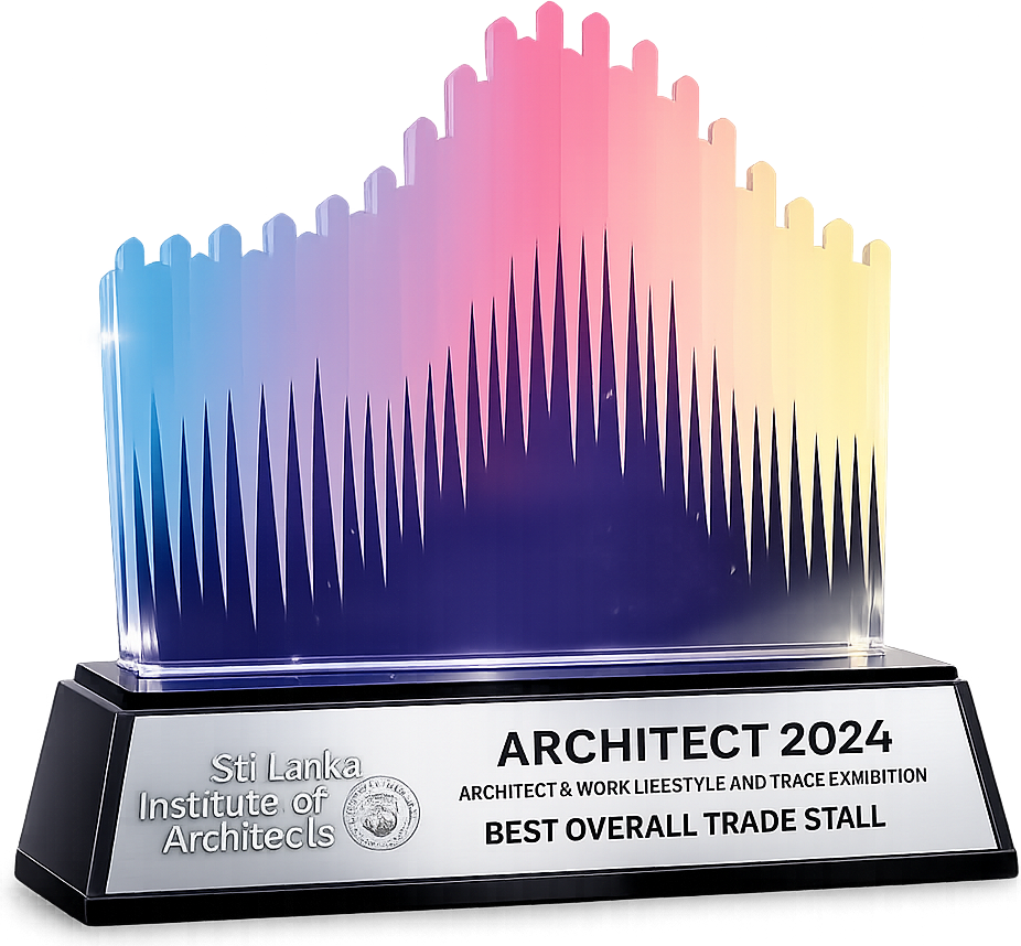 Architect 2024 Best Overall Trade Stall trophy, Sri Lanka Institute of Architects